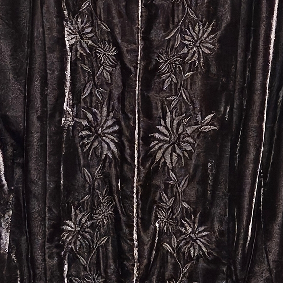 #053 Apt 9- Brown Velour Embroidered Front Evening Jacket- Size: 18W - Picture 5 of 6